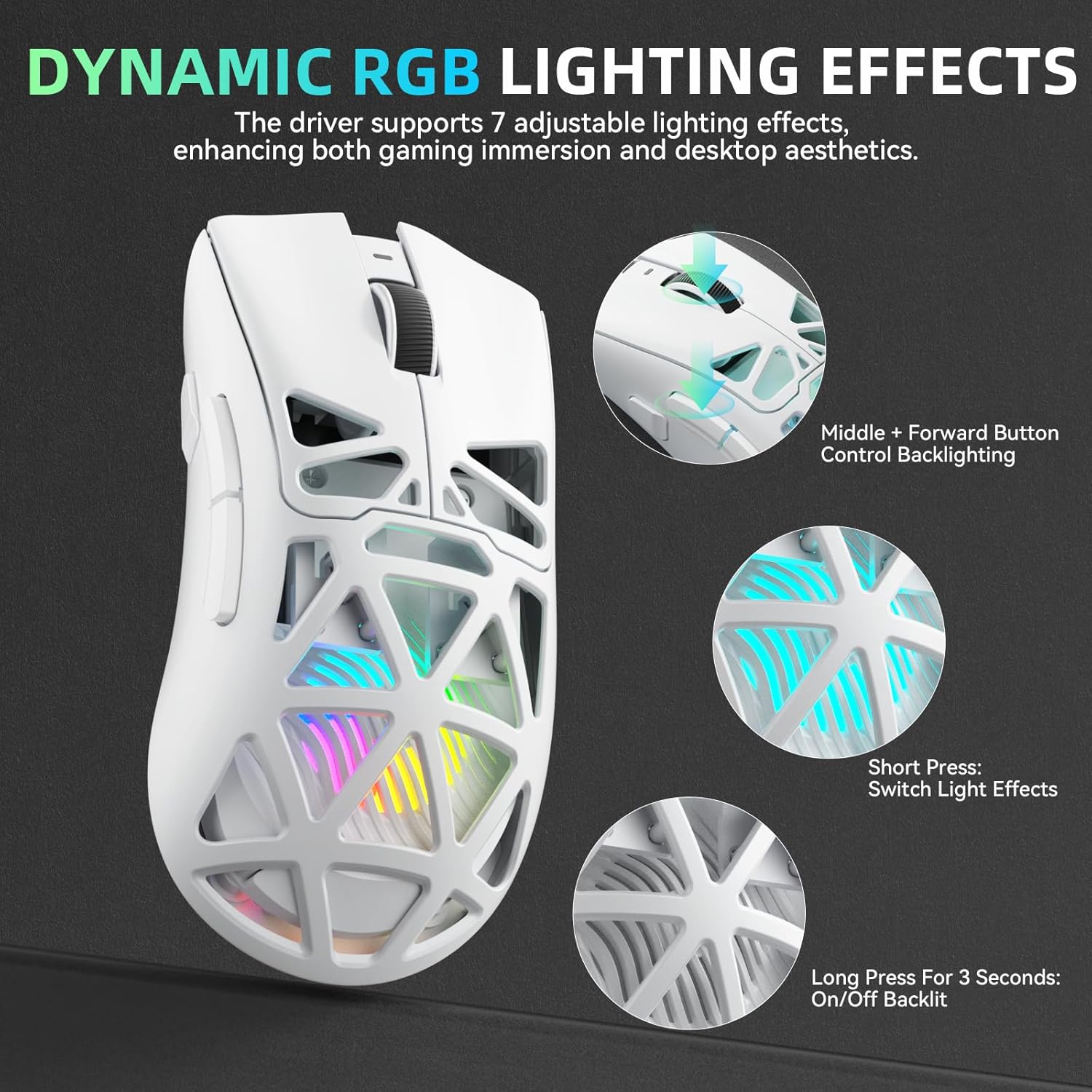 Esports Gaming Mouse Weight Adjustable - Mouse Gamer AULA SC620 Sem Fio/Com