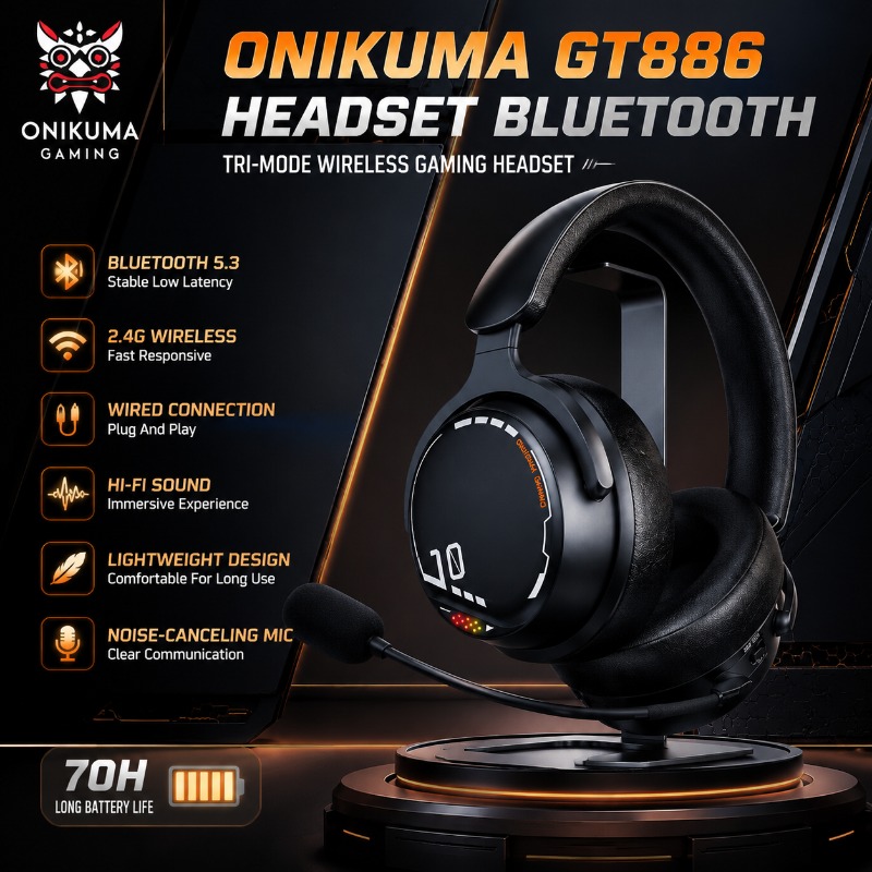 Esports Gaming Video - Fone de Ouvido Gamer ONIKUMA GT886