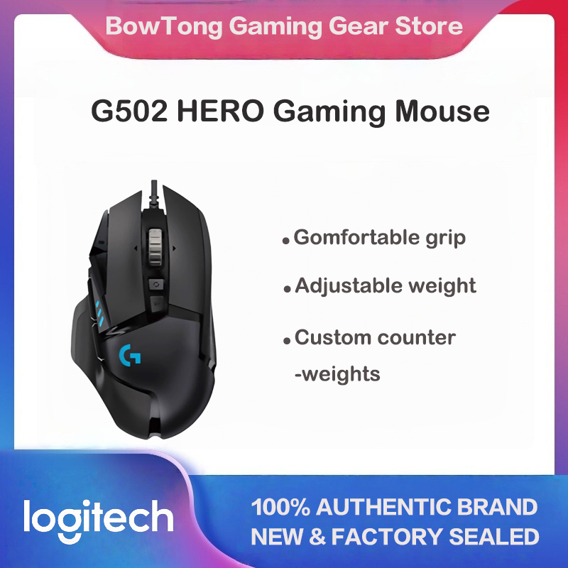 Esports Gaming Mouse Weight Adjustable - Mouse Gamer com Fio Logitech G502