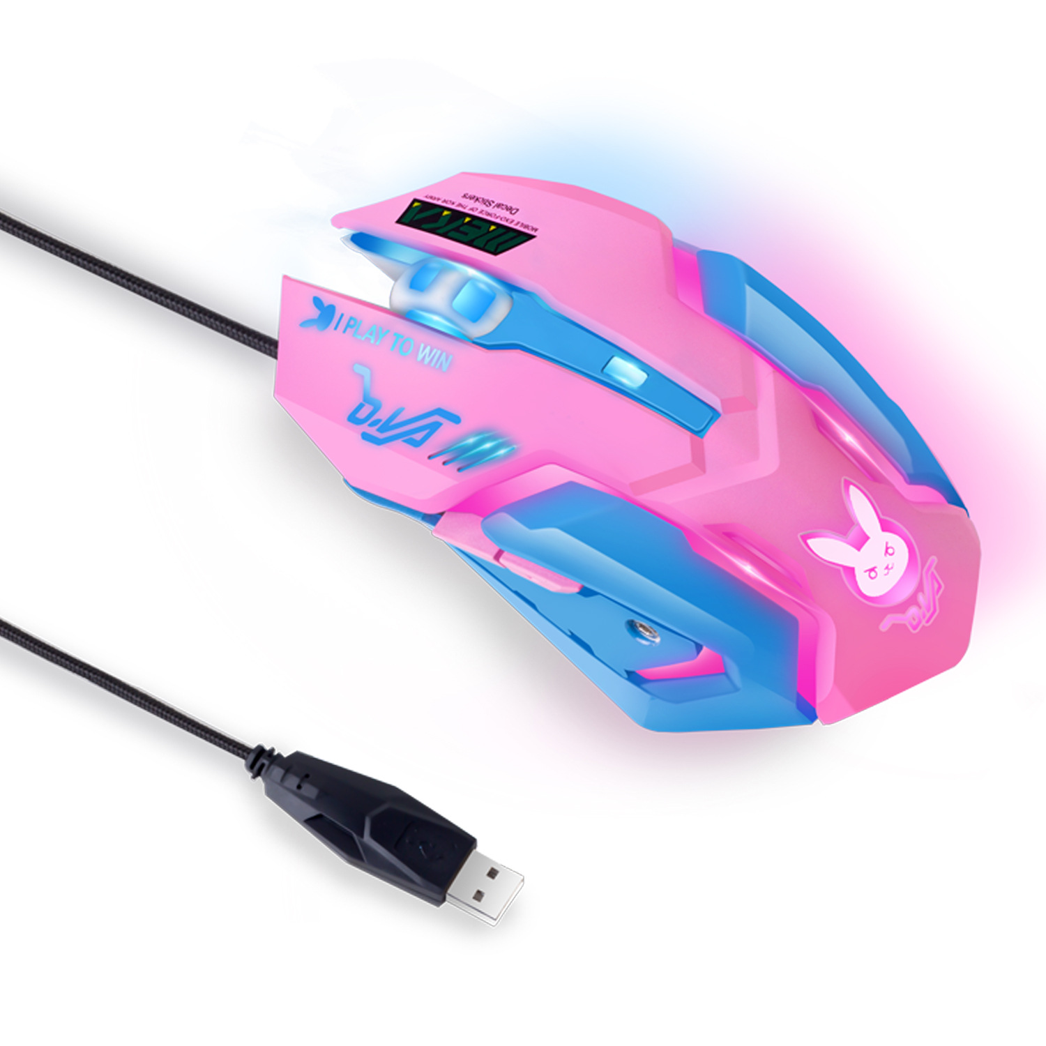Esports Gaming Mouse Weight Adjustable - Mouse Gamer Silencioso e Colorido com