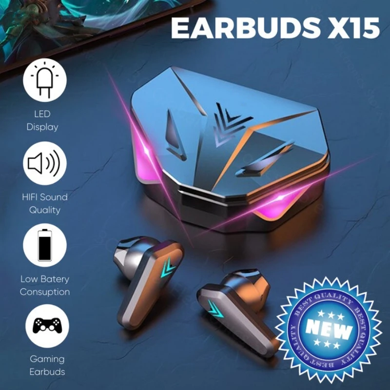 1PCS X15 TWS X15 Pro Fone de O - Esports Gaming Video avaliação e preço