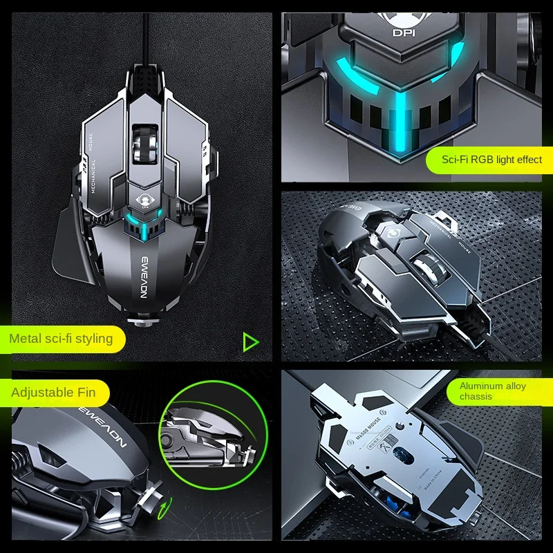 MK500 Esports Gaming Mouse Com - Esports Gaming Mouse Weight Adjustable avaliação e preço