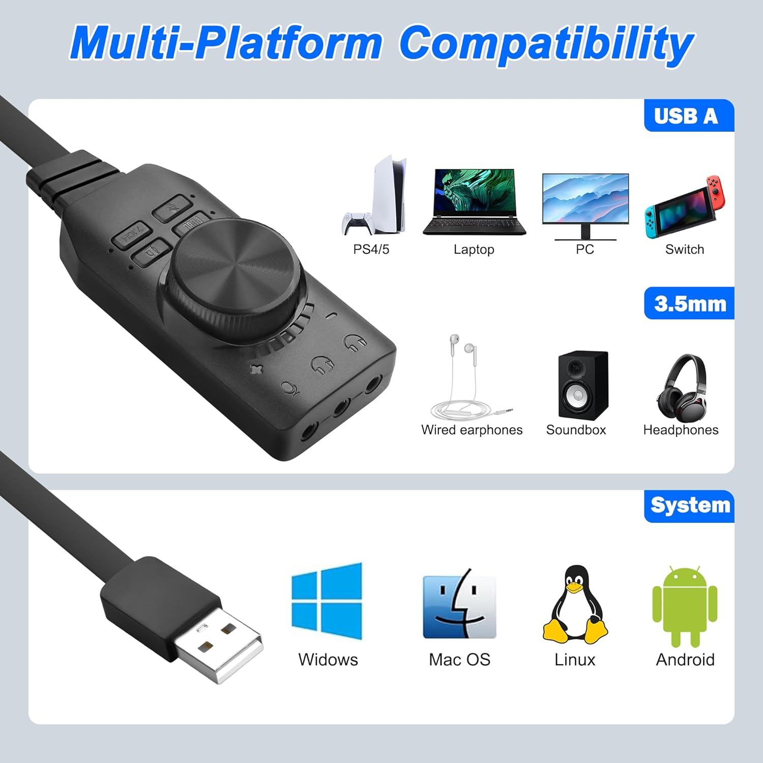 Placa de Som USB Virtual 7.1 S - Gaming Headset 7.1 avaliação e preço