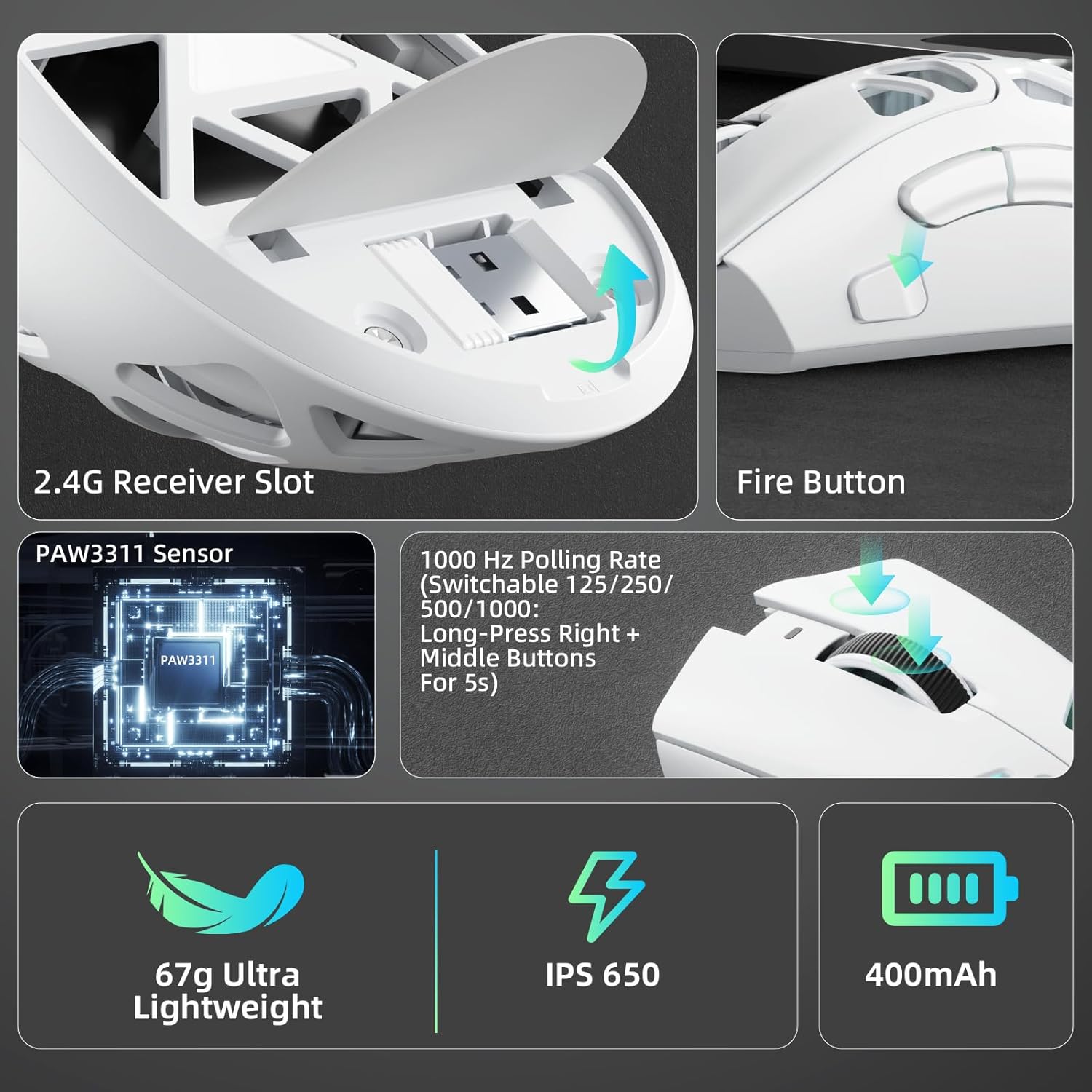 Mouse Gamer AULA SC620 Novo co - Esports Gaming Mouse Weight Adjustable avaliação e preço