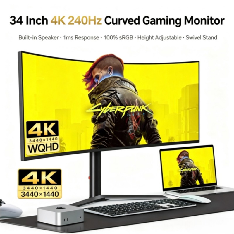 Monitor curvo de 34 polegadas  - Esports Gaming Monitor avaliação e preço