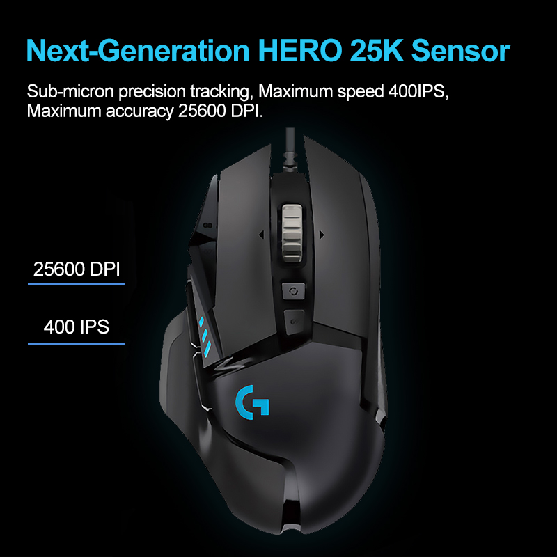 Mouse Gamer Logitech G502 HERO - Esports Gaming Mouse Weight Adjustable avaliação e preço