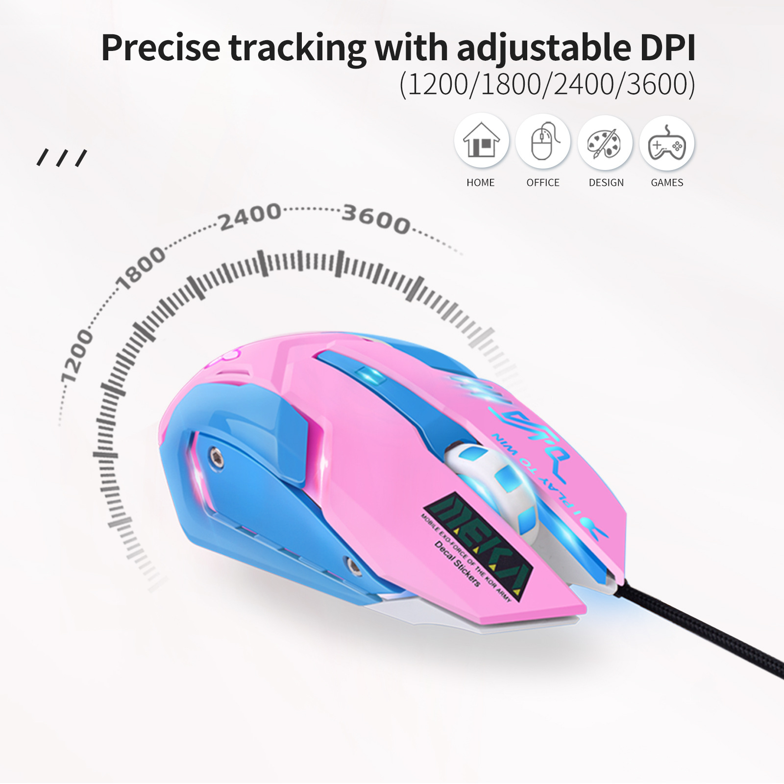 Mouse Gamer Silencioso e Color - Esports Gaming Mouse Weight Adjustable avaliação e preço
