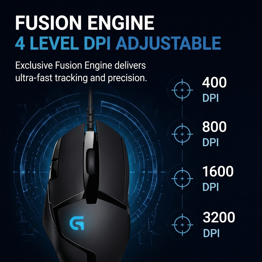 Mouse Gamer Logitech G402 USB  - Esports Gaming Mouse Weight Adjustable avaliação e preço